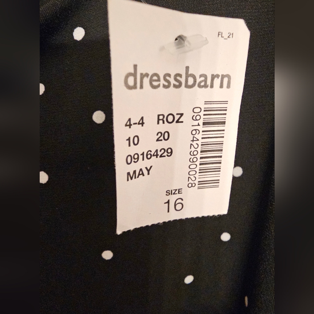 Dressbarn Black and White Polka Dot Dress - Picture 5 of 5